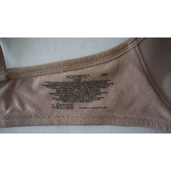 Warner's Women's Sz 38B Toasted Almond Tan Elements of Bliss Wire-Free Lift Bra - Picture 4 of 6